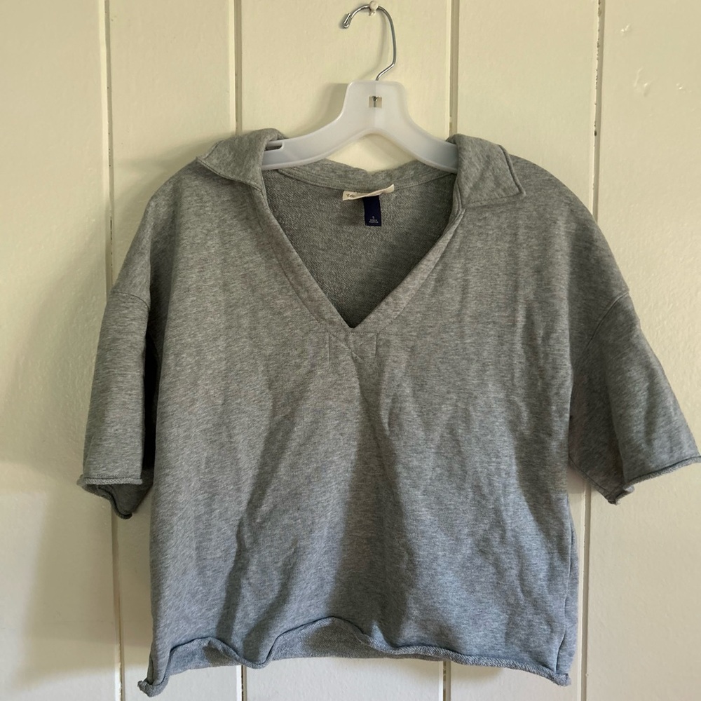 Universal Thread | Cropped Collared Tee | French Terry